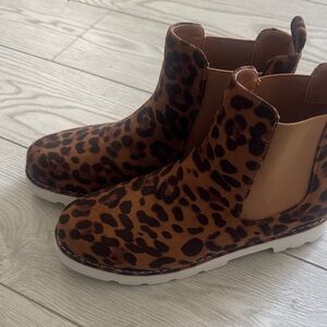 Urban Planet Leopard Print Ankle Boots